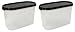TUPPERWARE Modular Mates Set: 2 x OVAL II (1.1L) BLACK