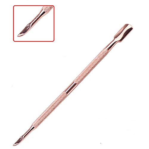 Laza 3 Pcs Cuticle Trimmer Cuticles Pusher Triangle Nail Polish Remover Stainless Steel 3 Packs Set - Rose Gold - Thumbnail 2