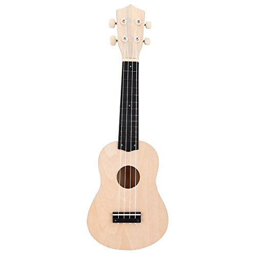 21 inch Ukulele DIY Kit Set, Lindenwood Body Neck Bridge Fretboard Ukulele Crafts for Learning Children's Gift