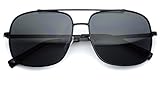 WearMe Pro - Oversized Metal Geometric Vintage Aviator Sunglasses