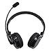 ECSEM Stereo Dual Ear Wireless Handsfree Foldable Headphones Over the Head, Boom Mic Microphone and 12 Hour Talk Time & 4 x Noise Cancelling for Cell Phones/computers (Black)