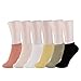 Women's Bamboo No Show Casual Socks Low Cut Crew Pack of 6