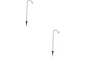 Veemoon 2pcs Iron Shepherd Hook for Outdoor Garden Hanger for Solar Lights Lanterns Planters and Rustic