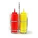Tablecraft Products Retro Condiment Caddy Set, 1 Pack, Stainless Steel
