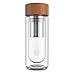 pH Hydrate Glass Alkaline Water Filter Bottle - Portable Alkaline Water Filter Ionizer - Filtered Water Bottle - Increase pH, Reduce Fluoride, Remove Heavy Metals & Chlorine, New 2018 (10oz/300ml)