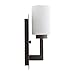 Linea di Liara Brio Dark Bronze Sconce Frosted Glass Shade Modern Sconces Wall Lighting Fixture Bathroom Wall Sconce Vanity Wall Sconce and Hallway Wall Light Fixtures, UL Listed
