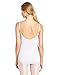 Capezio Women's Classic Camisole Leotard with Adjustable Straps, White, Medium