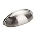 Alzassbg 10 Pack Brushed Satin Nickel Cabinet Cup Pulls, 3 Inch(76mm) Hole Centers Cabinet Handles Hardware Bin Cup Metal Drawer Pulls Handles AL3031SN