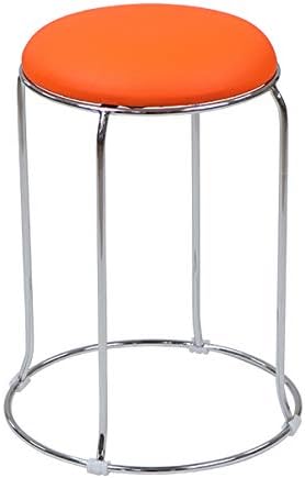 丸椅子 1脚 耐荷重約110kg 丸イス スツール ミーティングチェア 会議イス 会議椅子 オフィスチェア スタッキングチェア スチール おしゃれ 積み重ね リング付き 病院 食堂 オフィス 会議室 ホテル 会社 店舗 玄関 来客 選べるカラー Smaruchair1p オレンジ