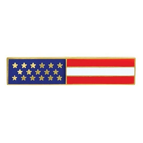 Police Officer Firefighter USA US American Flag Unifom Medal Pin Bar GOLD