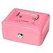 Cash Box with Slot for Kids, Decaller Small Money Box with Money Tray & Key Lock, 6