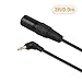 CableCreation 3 Feet Angle 3.5mm (1/8 Inch) Stereo Male to XLR Male Cable, Black