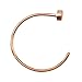 22G Rose Gold Flat Disc Nose Hoop 316L Surgical Steel Ring