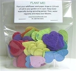 Econobag of 150 Plantable Teeny Wildflower Hearts