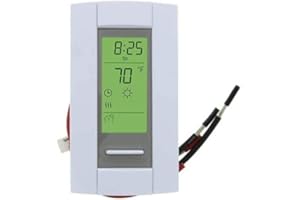 Aube Technologies TH115-AF-GB Programmable Touchscreen Dual-Voltage Thermostat for Electrical Floor Heating System