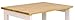 Catskill Craftsmen Utility Kitchen Cart/Microwave Stand, White Base with Natural Top