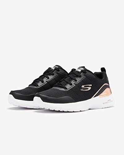 SKECH-AIR DYNAMIGHT THE HALCYON, Scarpe da Ginnastica Donna, Black Mesh Rose Gold Trim, 38 EU