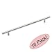Cosmas 305-160SS Stainless Steel Cabinet Hardware Euro Style Bar Handle Pull - 6-5/16" (160mm) Hole Centers, 8-11/16" Overall Length - 10 Pack