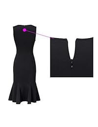 VFSHOW - Vestido de cóctel con cuello en V profundo para mujer