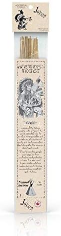 Amerindian Sage Aroma - 100% Natural Hand Dipped Incense Sticks - for Meditation, Yoga, Relaxation, Magic, Healing, Prayer & Rituals - 11 inch - 60 Minutes - 20-Pack