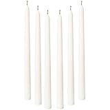 Simply Soson 30 White dripless Taper Candles | 10 inch unscented dripless Tapered Candles | Long candlesticks (30 Pack) Code 1904