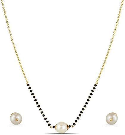Jewellery Place Gold Plated Pearl Beads Tanmaniya Set For Woman And Girls
