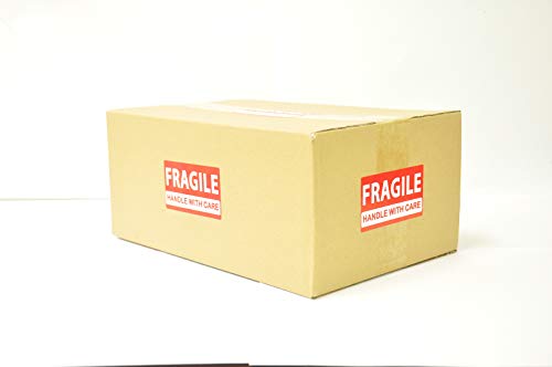 Fragile Stickers Handle with Care - 2 Rolls 500 Labels in Total - 3.5 x 2 inches - Warning Sticker Tags for Shipping, Moving Boxes, Luggage, Glass, Suitcases - Tag Label (Fragile 2 Pack)
