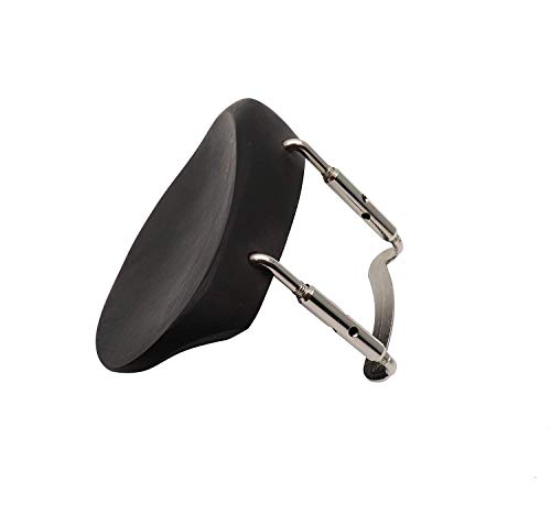 image for Timiy 1/2 Black Hardwood Violin Chinrest Ebony with Standard Bracket