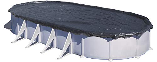 Gre CIPROV731P Extra Cover for Oval Pools 730 x 375 cm, 180 g/m2, Black