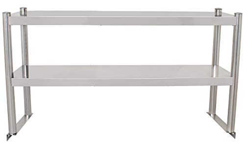 Beeketal 'BTA-100' Küchen Arbeitstisch Aufsatzboard 100 cm aus Edelstahl mit 2 Ablageflächern (Tragkraft je Ablage 15 kg… – Bild 4