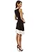 PattyBoutik Women's Block Color V Neck Faux Wrap Dress