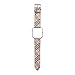 HotGlows Classic Lattices Leather Watch Band Wristband Strap with Metal Frame Compatible with Fitbit Blaze Smart Watch Replacement Fitness Strap Women Men (Khaki)