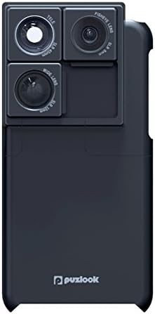 Puzlook Stylish iPhone6 Camera Case with 3-in-1 SLR Multi-lens. [Black]