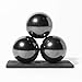Speks Super Gunmetal Set of 3 (33mm) Magnetic Balls - Sculptural Fun Stress Relief Desk Toy and Base for Adults