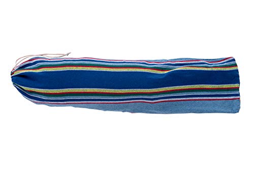 AMAZONAS Hängesessel Palau Ocean gepolstert mit Armlehnen Querstab aus Holz 98 cm bis 120kg blaugestreift – Bild 6