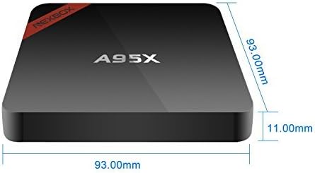 A95X Mini Android TV Box 4K Ultra HD Powered by Amlogic S905 64Bit Quad Core 2.0GHz Android 5.1 Root 1G/8G Kodi 16.1 Pre installed Streaming Media Player with Learning Remote