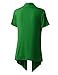 ALL FOR YOU Women's Soft Drape Cardigan Short Sleeve Green Large