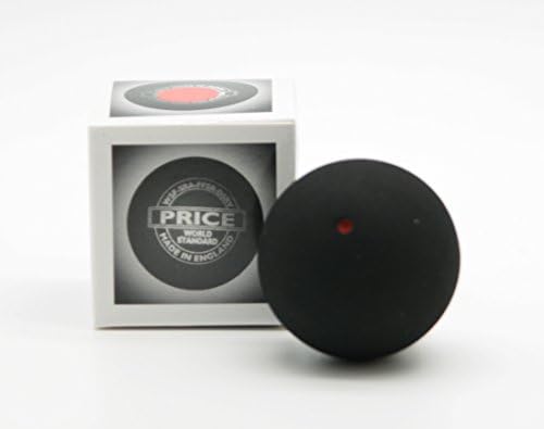 Price's Red Dot Squash Ball. Medium Speed for Intermediate &amp; Progressing Players, Club and Social Play. Made in the UK to WSF Standard. (4 balls)