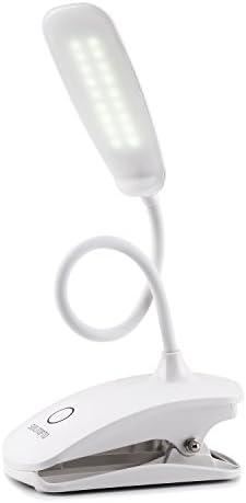 Clip on Reading light, Sunlitopto LED Book light, Rechargeable Desk Lamp with 3 Levels Brightness for Bed, Headboard, Computers