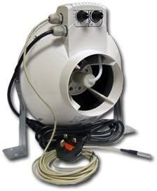 FANTRONIX 4" 100mm VK In Line Duct Fan Mounted Extractor Fan Hydroponics Grow Room (Speed & Temperature Control)