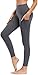 FUNANI High Waist Yoga Pants with Pockets, Tummy Control Yoga Pants for Women, 4 Ways Stretch Workout Leggings with Pockets (Grey,M)thumb 2