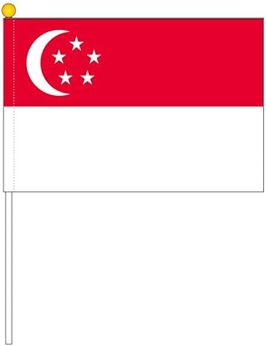 Amazon Tospa シンガポール国旗ポータブルフラッグ 25 37 5cm テトロン製 地図 国旗 おもちゃ