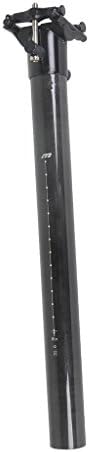 Winicebikes 31.6x350mm Black Straight Full Carbon Seat Post Glossy Finish