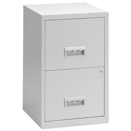 Pierre Henry A4 2 Drawers Steel Lockable Filing Cabinet Grey