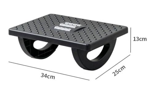 Apoio para Pés Embaixo Da Mesa Com Rodas De Massagem Apoio Ergonômico para os Pés Preto