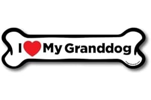 Magnet Me Up I Love My Granddog Puppy Dog Bone Magnet - 2x7 Inches - Heavy-Duty Automotive Magnet - Showcase Your Affection for Your Granddog Puppy - Ideal for Cars, Trucks, SUVs- Crafted in USA