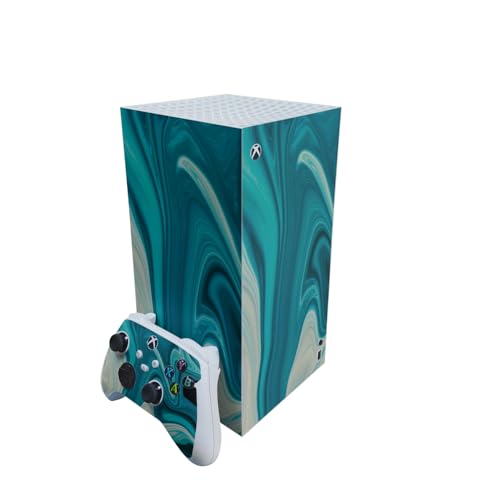 Gaming Skin Compatible with Microsoft Xbox Series X Digital Edition Bundle - Aq…