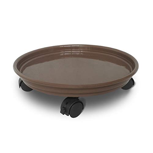 JzNova Plant Pallet Caddy With Wheels, Round Flower Pot Mover, Indoor