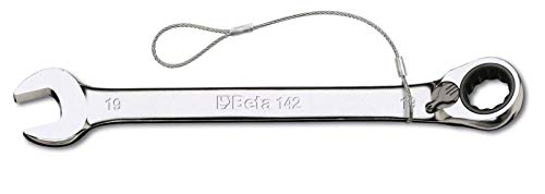 H-SAFE 19 x 19 mm Curved Reversible Ratchet Spanner Chrome