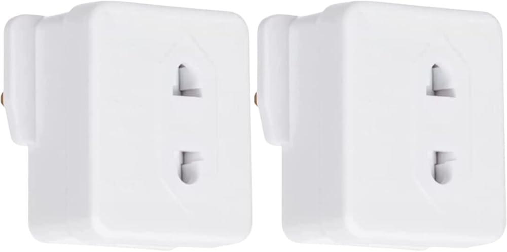 SOHAL Pack of 2 Shaver Toothbrush Adapter UK 2 Pin to 3 Pin Converter Plug